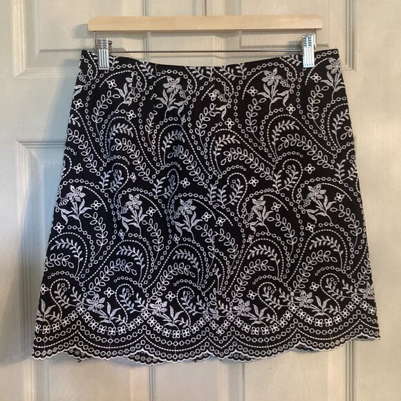 Loft Black & White Lined Skirt - NWT - Picture 3 of 8